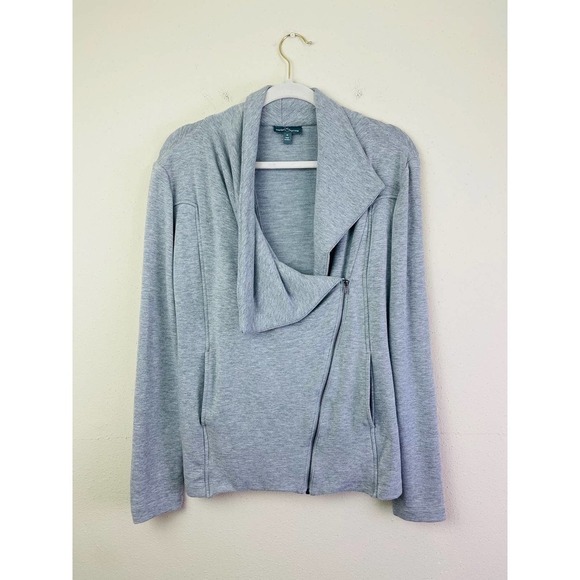 Market & Spruce Stitch Fix Antonia Asymmetrical Side Zip Cardigan Size M‎ (A2-9) - Picture 1 of 7